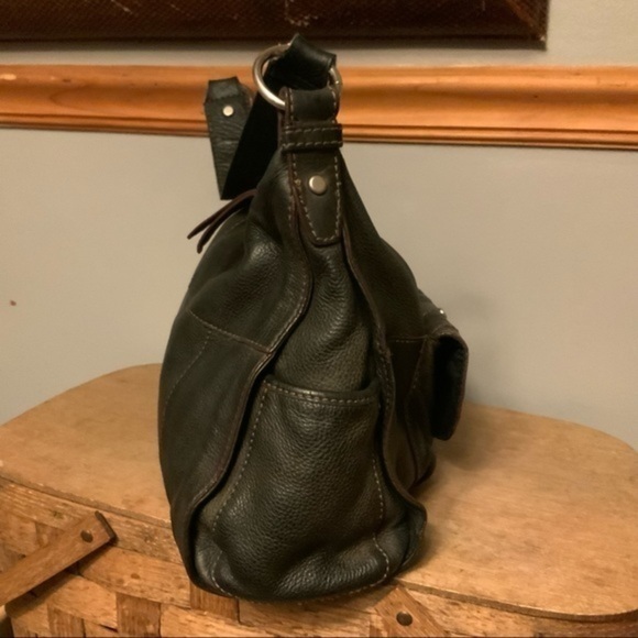 Fossil black textured leather shoulder purse - Picture 4 of 11